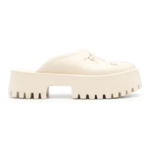 Gucci Perforated GG platform mules