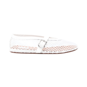 Alaïa Buckle Ballet Flats | White