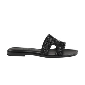 Hermes Oran Sandal noir